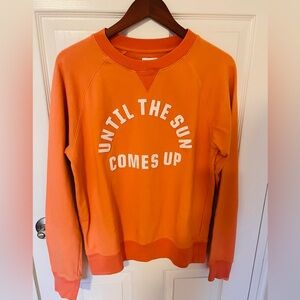 Orange Graphic Crewneck Sweatshirt - Until The Sun Comes Up